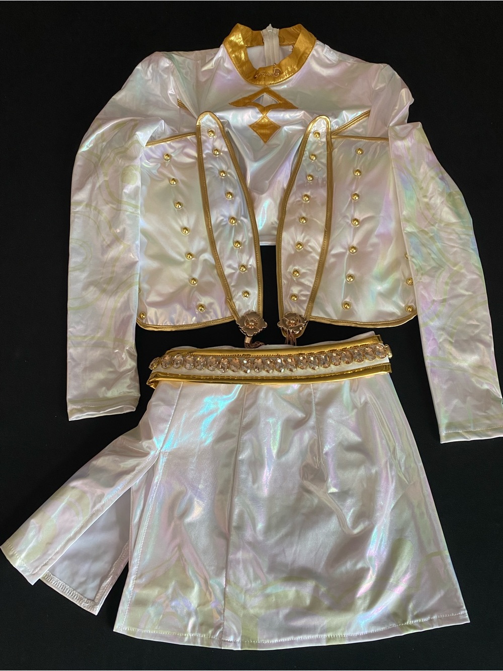 Cosplay / Halloween Iridescent White and Gold Costume